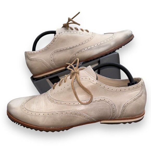 Sorel Madson Brogue Wingtip Oxford Distressed Cream NM1808-160 Men's 11 - Picture 1 of 11